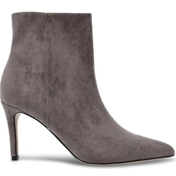 NEW $160 Steve Madden Lizziey Grey Stiletto Pointed toe ankle boot women size 9 - Picture 2 of 8